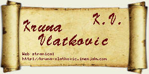 Kruna Vlatković vizit kartica
